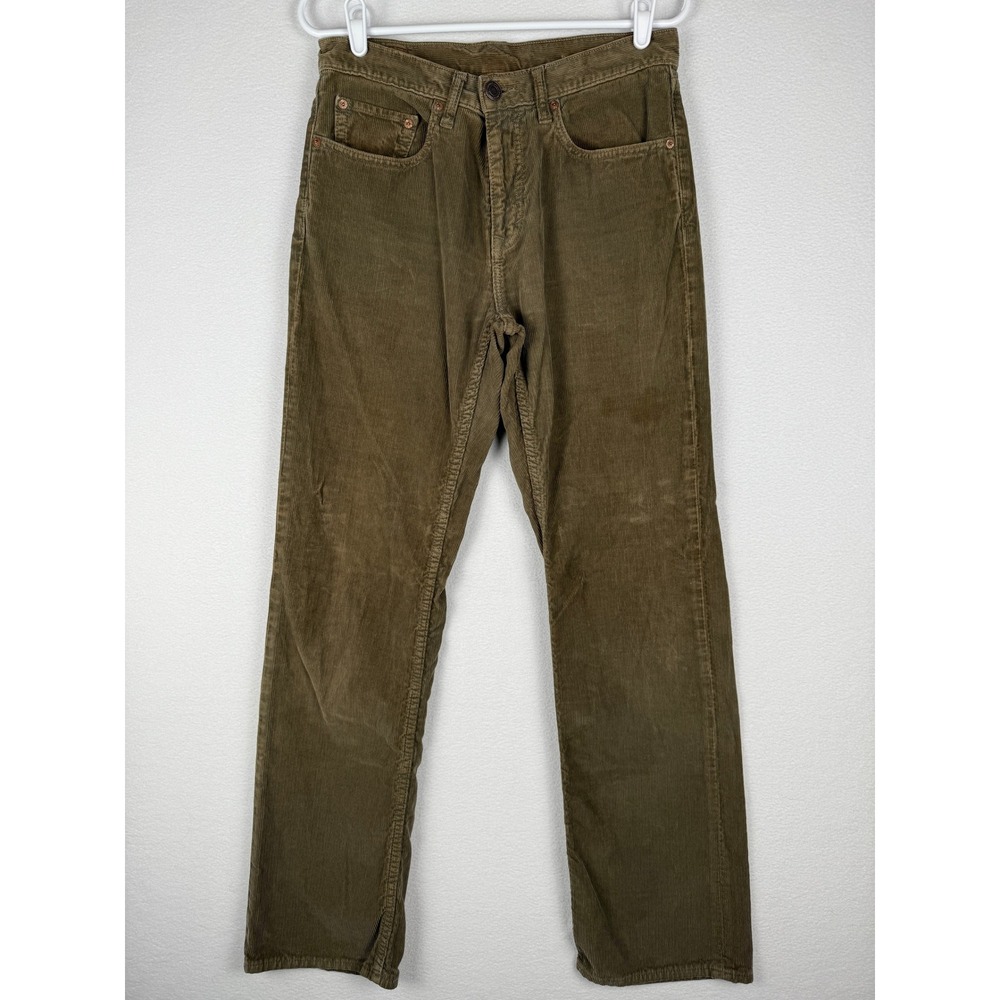 Banana Republic Straight Leg Jeans Mens 30x32 Brown Corduroy VTG 70s 90s Grunge‎